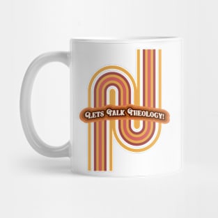 Lets talk Theology Christian retro design Mug